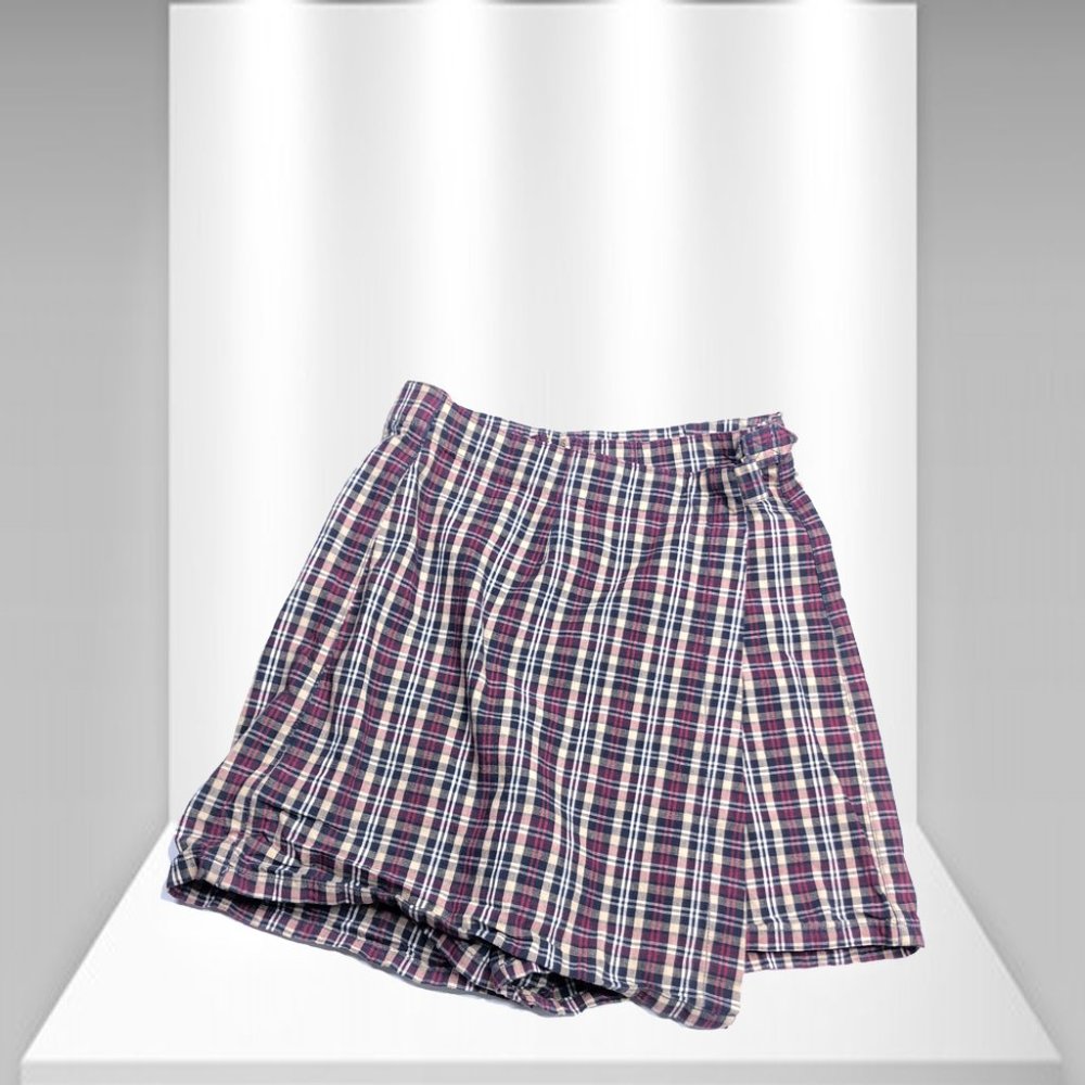 White Stag Women’s Plaid Cotton Shorts Size 6 Casual Vintage